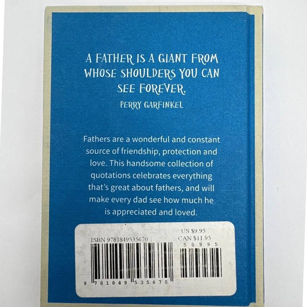 For The Best Dad‎ In The World Book Gift Blue White Quotations Father's Day